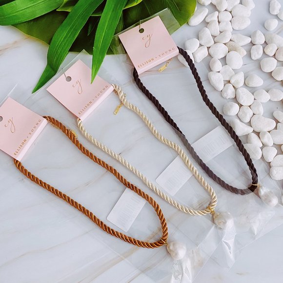 Satin Rope Baroque Pearl Necklace - Picture 1 of 8